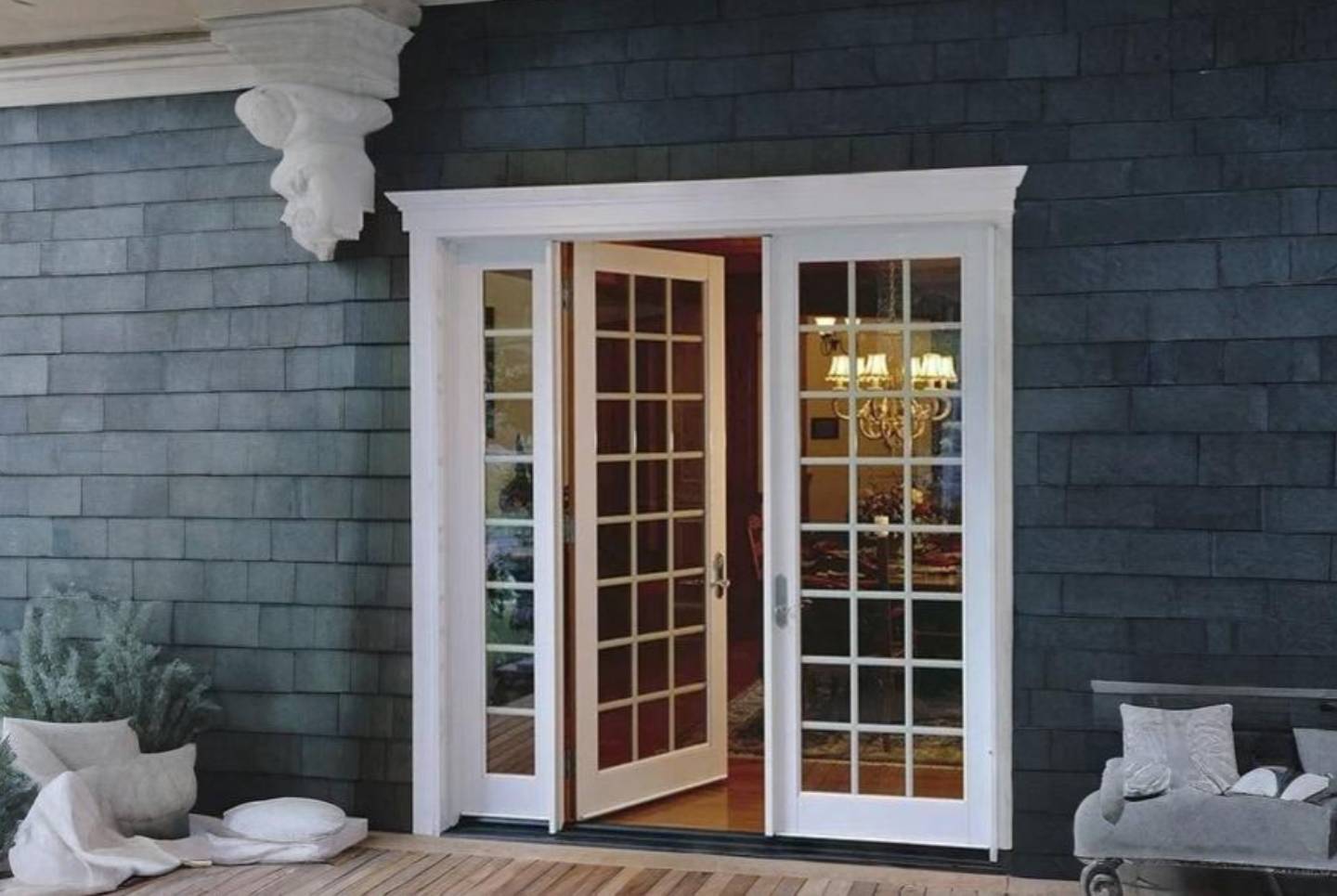 Architectural White French Patio Door System thumbnail 2